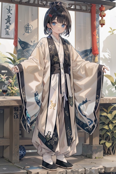 solo, long hair, looking at viewer, black hair, long sleeves, 1boy, full body, male focus, outdoors, japanese clothes, wide sleeves, black footwear, tree, chinese clothes, hanfu, Kung fu moves, Wen Dao Sheng Zun, xiaosheng, jznssw, taoist priest,Multi energy text,white socks,Energy pairing,Glowing Text,Transparent text, Ancient China_Indoor scenes, zhifu xianling, , mature male,(bx:1.2), 道士
