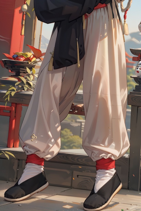 solo, long hair, looking at viewer, black hair, long sleeves, 1boy, full body, male focus, outdoors, japanese clothes, wide sleeves, black footwear, tree, chinese clothes, hanfu, Kung fu moves, Wen Dao Sheng Zun,(bx:1.2), xiaosheng, jznssw, taoist priest,Multi energy text,white socks,Energy pairing,Glowing Text,Transparent text, Ancient China_Indoor scenes, zhifu xianling, boy, 1 boy, 