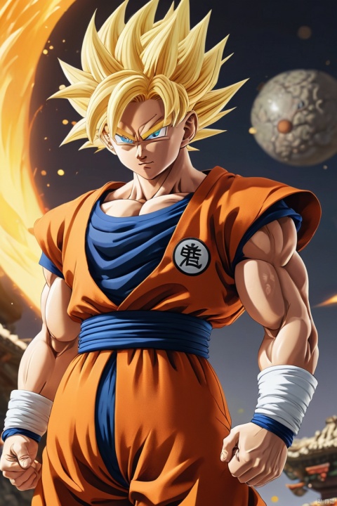  anime style, perfect illustration, DragonBall, (best quality, perfect masterpiece, Representative work, official art, Professional, high details, Ultra intricate detailed:1.3)