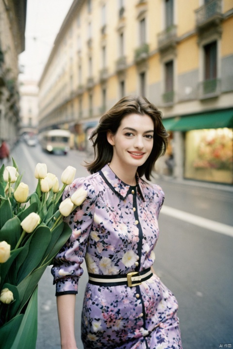  Nikolas Diale Novi shooting Milan, December 2011inthe style of whimsical floral scenes, 1980s, soft edges and blurred details, hasselblad 1600f, flower power. full of movement. feminine affluence,hubg_jsnh, Anne Hathaway