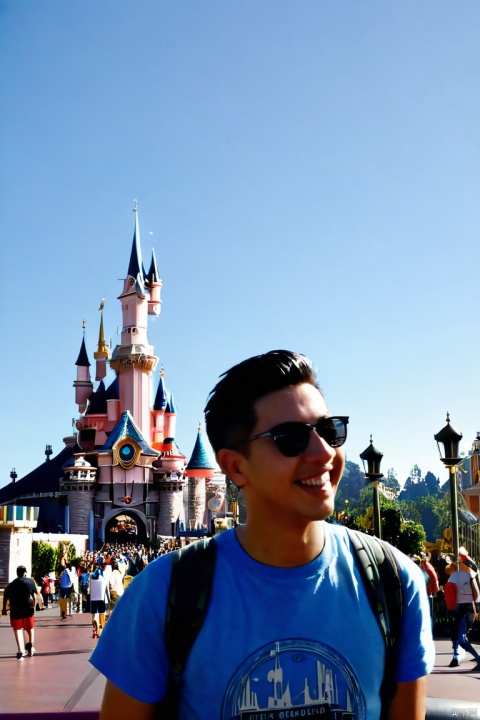 Disneyland Park in the background, ,yaya