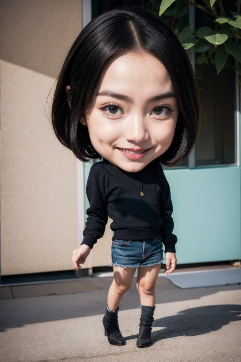 photorealistic,girl,full body,chibi,