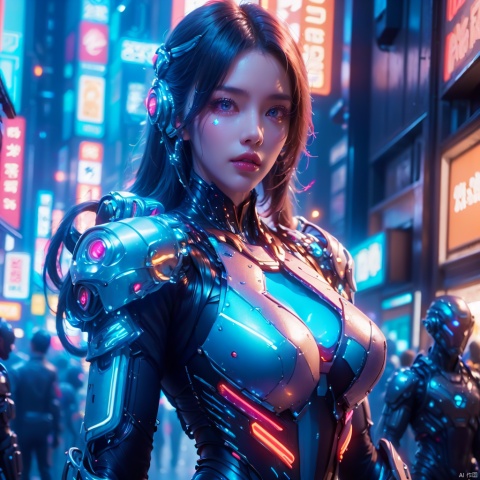  (masterpiece, top quality, best quality, official art, beautiful and aesthetic:1.2),CyberpunkWorld woman,long hair,(close up:1.2),(glowing armor:1.2),(cyberpunk:1.2),(CyberpunkWorld:1.3),neon,Neon Babe,Neon Babe style armor,cyber suit armor,robotic suit,jetpack,(large breasts:1.2),floating hair,(skinny, thin body:1.2),shiny skin,