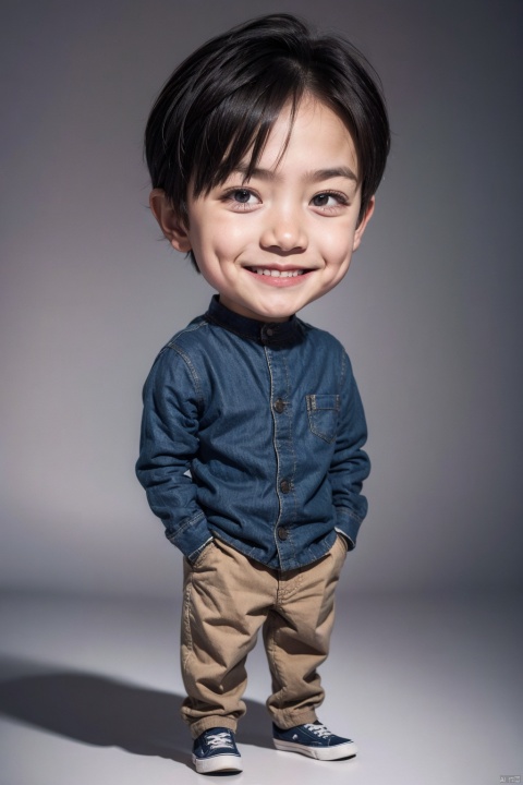 photorealistic,boy,full body,chibi,