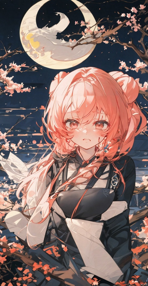  A girl, butterfly, dusk, falling flowers, cherry blossoms, ripples, water, blood, wounds, heart, Streamers, tears, laughte, myuejin, guijian, surrealistic, qsflh, Colorful portraits, fushihui, banhua, Ukiyoe, Rebellious girl, boom, Magic Circle, As the moon, flat, saibo, chocolate,cyberpunk, jtc, chinese style, HTTP, white pantyhose, yinyou