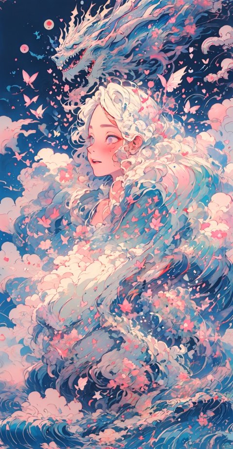  A girl, butterfly, dusk, falling flowers, cherry blossoms, ripples, water, blood, wounds, heart, Streamers, tears, laughte, myuejin, guijian, surrealistic, qsflh, Colorful portraits, fushihui, banhua, Ukiyoe, Rebellious girl, boom, Magic Circle, As the moon, flat, saibo, chocolate,cyberpunk, jtc, chinese style, HTTP, white pantyhose, yinyou, shuimo, shuixia, Ancient costume dancers, midjourney portrait, sssr, lodress, liquid clothes,