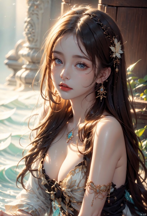  masterpiece,best quality,ultra-detailed,illustration,beautiful art,artistic,realistic,8k,wallpaper,beautiful,high resolution,good composition,good art,scenery,cinematic,detailed skin,oily skin,glossy skin,fine skin,beautiful dark wine red | milky way white hair,beautiful hair,beautiful eyes,hand with five delicate fingers,perfect anatomy,correct limb,realistic,a little girl,sweaty,Midsummer,surfing,beautiful sea,beautiful waves,upper body,ChihunHentai,emma,patent leather dress,Chinese style,huliya,dunhuang_cloths,yifu,yuyao,foreground,moonriver,capricornus,piscesarmor,dress,light rays,die,film light,The eye