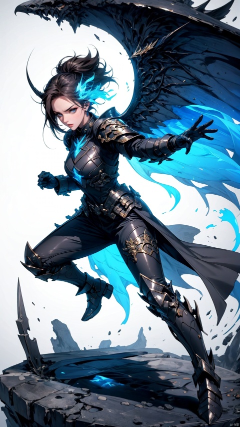 1female, League of Legends-inspired champion, full body, fantasy armor, detailed weapon, unique abilities特效, vibrant color scheme, dynamic action pose, fantastical wings or magical effects, game-quality rendering, battle-ready expression, stylized environment, intricate character design, ethereal or elemental powers

, ((poakl))
