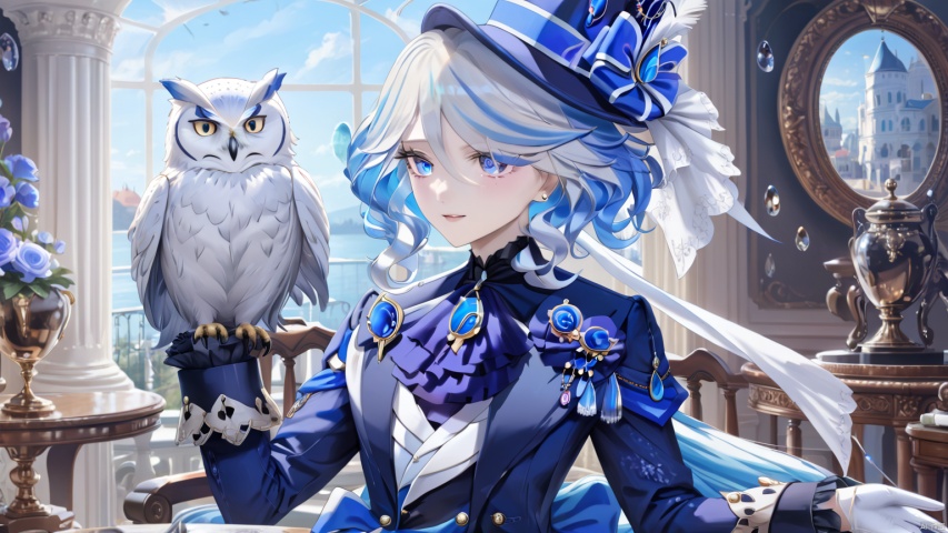(best quality),(masterpiece),(highres),illustration,original,extremely detailed,rich-details,masterpiece,High quality,
White owl, Feather,furina,masterpiece,best quality