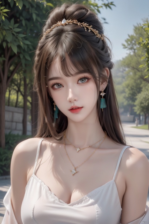  21yo girl, solo, looking at viewer, smile,

Gold-Trim Jewelry, long earrings, bow Hair ornament, Agate Necklace, emerald bracelet,
Diamonds, onyx, enamel,

HDR, Vibrant colors, surreal photography, highly detailed, masterpiece, ultra high res,
high contrast, mysterious, cinematic, fantasy, bright natural light, wangyushan, eyeglasses