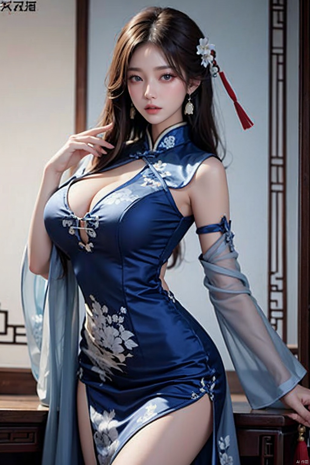  big tits, chinese dress