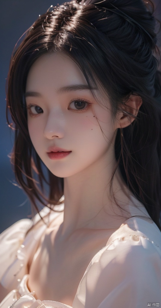  masterpiece,best quality,physically-based rendering,sharp focus,extreme detail description,1girl, Without looking at the camera,,dark theme,full body,, ,Earring,(dark background:1.2),(spotlight),Dimples, a beauty mole, parted lips, , (\xing he\), silhouette, tutult, yunqing
