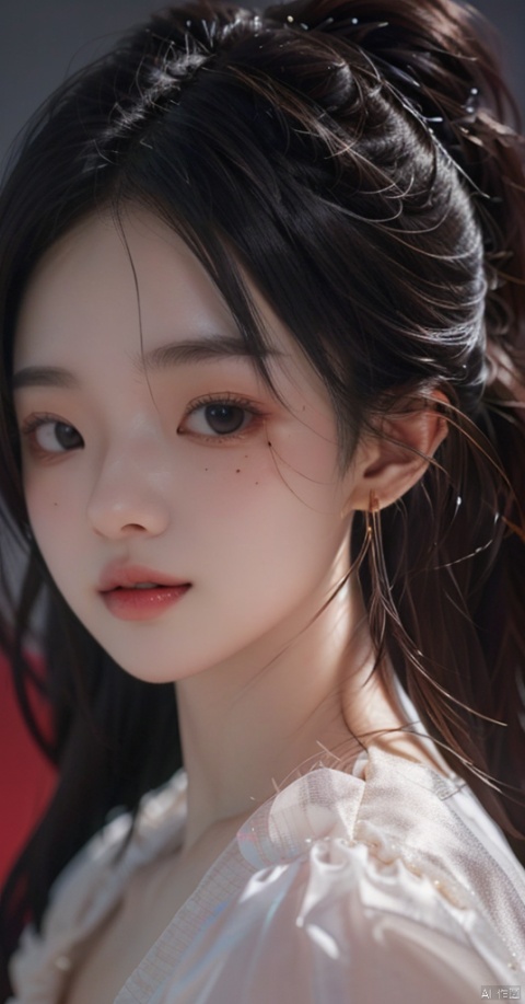  masterpiece,best quality,physically-based rendering,sharp focus,extreme detail description,1girl, Without looking at the camera,,dark theme,full body,, ,Earring,(dark background:1.2),(spotlight),Dimples, a beauty mole, parted lips, , (\xing he\), silhouette, tutult, yunqing