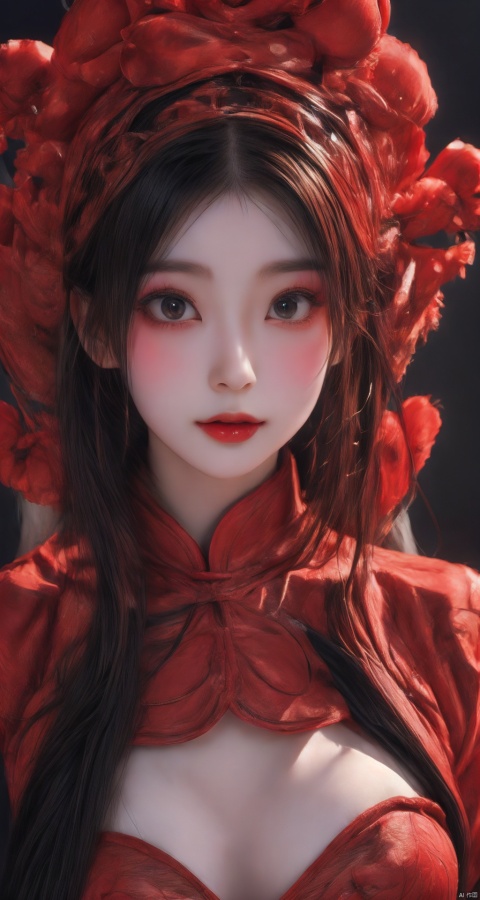  (masterpiece:1.4, best quality),(intricate details),unity 8k wallpaper,frightened,horror,evil spirits,sinophobia,ultra detailed,cooltone,night,1girl,solo,,,CNoperaCostume,,dark theme,sytx,yinjian,red lantern,chinese zombie,death,calamity,dise,the pale face,expressionless,blank stare,large breasts,upper body,, masterpiece, best quality, chinese_opera_jing, xifu, yunqing