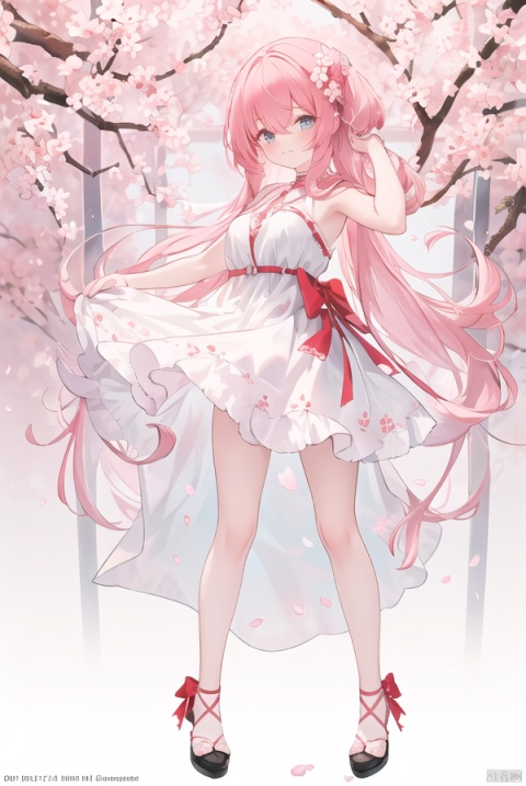  The image features a beautiful anime girl dressed in a flowing white and red dress, standing amidst a flurry of red cherry blossoms. The contrast between her white dress and the red flowers creates a striking visual effect. The lighting in the image is well-balanced, casting a warm glow on the girl and the surrounding flowers. The colors are vibrant and vivid, with the red cherry blossoms standing out against the white sky. The overall style of the image is dreamy and romantic, perfect for a piece of anime artwork. The quality of the image is excellent, with clear details and sharp focus. The girl's dress and the flowers are well-defined, and the background is evenly lit, without any harsh shadows or glare. From a technical standpoint, the image is well-composed, with the girl standing in the center of the frame, surrounded by the blossoms. The use of negative space in the background helps to draw the viewer's attention to the girl and the flowers. The cherry blossoms, often associated with transience and beauty, further reinforce this theme. The girl, lost in her thoughts, seems to be contemplating the fleeting nature of beauty and the passage of time. Overall, this is an impressive image that showcases the photographer's skill in capturing the essence of a scene, as well as their ability to create a compelling narrative through their art.catgirl,loli,(full body,dance,long legs:1.3)