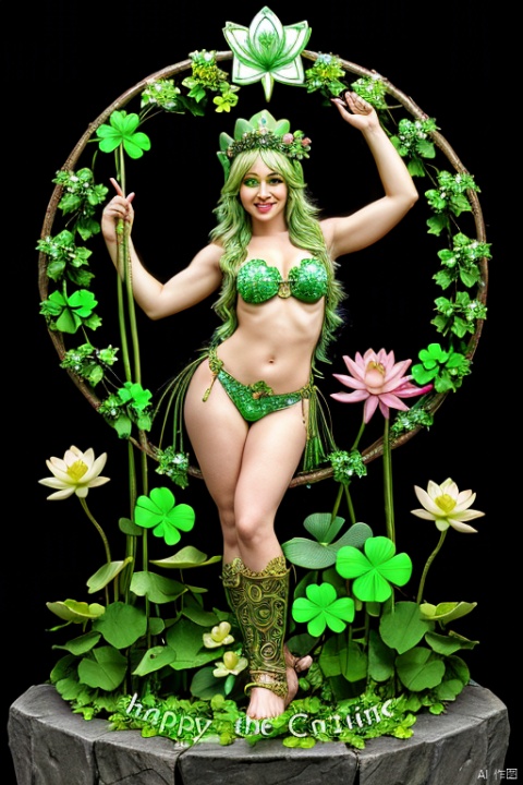  Flow in the Name of Love,Channel_42,Vines,Shamrock,Lotus,Stone,Celtic,Fae,carnival,neon,kawaii,Happy Saint Patrick's Day