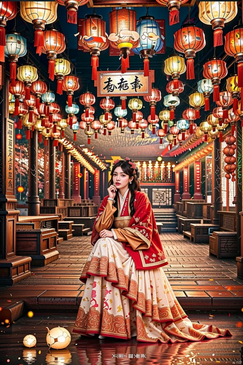  (global illumination, reality,ray tracing, HDR, unreal rendering, reasonable design, high detail, masterpiece,best quality, ultra high definition, movie lighting),
1girl,outdoor,looking_at_viewer,side_blunt_bangs,china_dress,chinese_style,big breasts,pose,solo,1girl,black hair,black eyes,hanfu,sitting