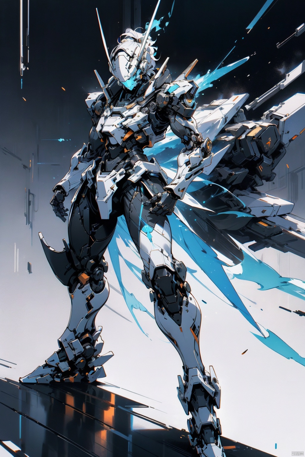  ((black line art)),ghost mask, dynamic posture, Cybernetics warrior armor, mechanical arm, science fiction, shiny armor, future science fiction style, fighting posture, fighting style, negative space, dynamic lighting, clear lines, high contrast, absurdity, best quality, negative space, urban background, perfect composition, light and shade contrast composition,Mecha,machinery,rex,Cursed left arm,full_body,fighting,fire bomber,bluebloomers,colored_skin,fairy,skin,Colorfulportraits,long,sssr,