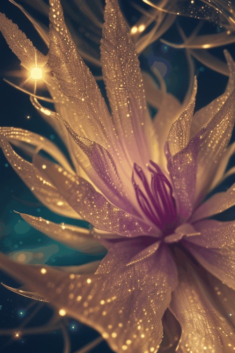  crystal blossom flower, fantasy, galaxy, transparent, shimmering, sparkling, splendid, colorful, magical photography, dramatic lighting, photo realism, ultra-detailed, enhance, intricate, (best quality, masterpiece, Representative work, official art, Professional, unity 8k wallpaper:1.3)