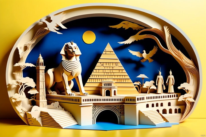  papercut of (Egyptian Great pyramids) and (Leaning Tower of Pisa) and (Notre Dame Cathedral in Paris) and (Chinese Forbidden City) and (chinese Greatwall) and (London Tower Bridge) and (Roman Colosseum) and (Greek temples) and (America Statue of Liberty) and (Kremlin palace),background of earth,masterpiece, best quality, epic cinematic, soft nature lights, rim light, amazing, hyper detailed, ultra realistic, photorealistic, Ray tracing, Cinematic Light, light source contrast,jingjing,Relief style,lmyy,papercut