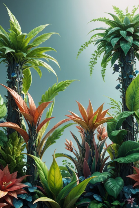  Magic Plants, 3d render, intricate, (best quality, masterpiece, Representative work, official art, Professional, unity 8k wallpaper:1.3)