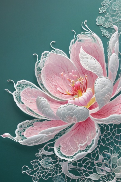  Beautiful flower, azalea,concept art, 8k intricate details, fairytale style, line art, lace