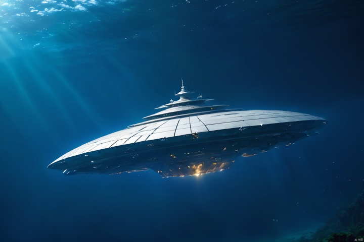  Massive starship emerging from the tropical waters of Costa Rica, the ship is of unknown origins but is very powerful and scary