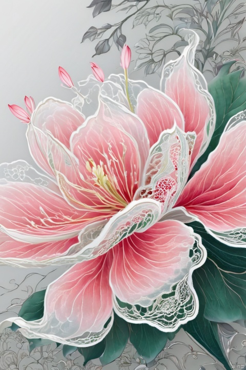  Beautiful flower, azalea,concept art, 8k intricate details, fairytale style, line art, lace