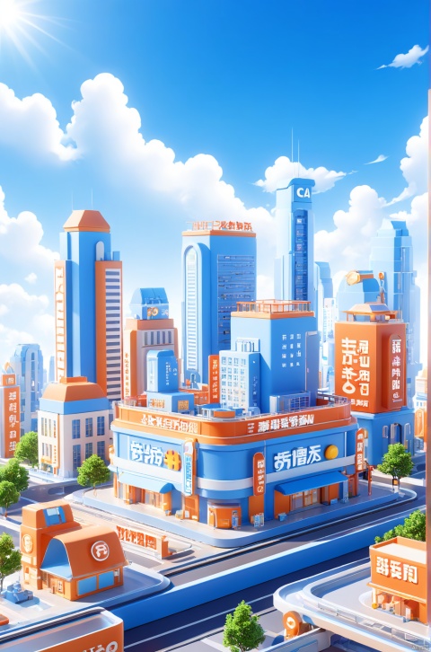  3D_style,
city,build,building complex,Bright sky
﻿
professional 3d model, anime artwork pixar, 3d style, good shine,Bright colors, OC rendering, C4D rendering,highly detailed, volumetric, dramatic lighting,