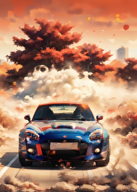 depth of field, bokeh, | smooth detailed shadows, hyperealistic shadows, (saturated colors:1.2) | (game cg, unreal engine, pixar style), (3d model), style of Dustin Nguyen, sharp-tempered, Graphic design, flat design, skyline gt-r r34 1999 in blue , drifting in Mars, Watercolor splashes, highly detailed clean, photorealistic in frame, professional photography, realistic car, Watercolor abstract background, isometric, vibrant color vector,Contrast Pop Art