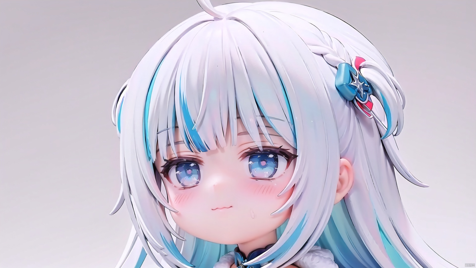  {{masterpiece,best quality,official art,extremely detailed CG unity 8k wallpaper}}, {whole body shot}, long hair, {two-tone hair}, white hair, blue hair, ahoge, hair ornament, hairclip, {beautiful detailed eyes}, {white colored eyelashes}, {smug}, blue eyes, half-closed eyes, {{HololiveEN gawr gura}}, under the sea, {play the piano}, nostalgia, white pantyhose