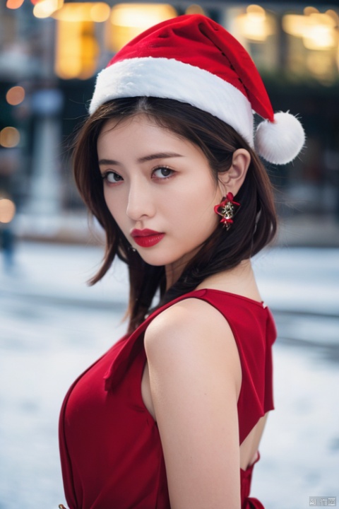  1girl,best quality,masterpiece,best quality,masterpiece,realistic,best quality,realistic,masterpiece,highres,christmas costumes, dyzgqzm