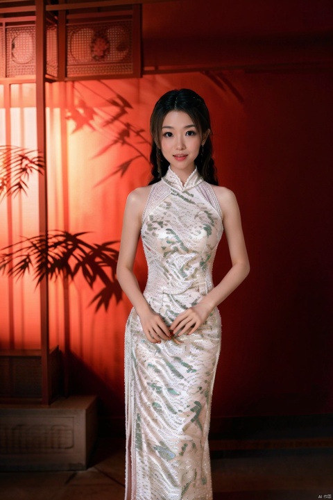  (global illumination, reality,ray tracing, HDR, unreal rendering, reasonable design, high detail, masterpiece,best quality, ultra high definition, movie lighting),
1girl,outdoor,looking_at_viewer,side_blunt_bangs,china_dress,chinese_style,big breasts,pose,solo,1girl,black hair,black eyes, cheongsam,pink qipao