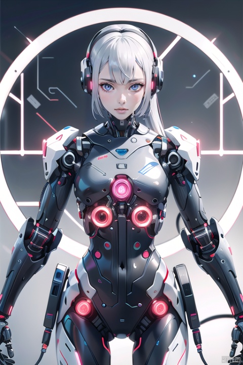  a pvc cute female robot, sleek and futuristic design, transparent plastic, internal cybernetic circuitry, top model, looking at viewer, fashion show photography, internal colorful led lights, ultra realistic, 8k, volumetric light, extremely detailed, intricate, symetrical, dynamic pose by tsutomu