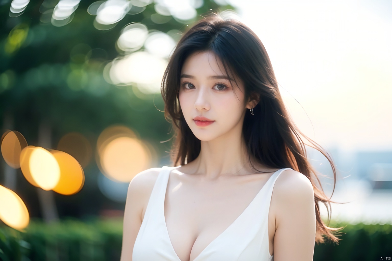  (1girl), light and shadow, glowing, black hair, long hair, wind, two-tone body, two-tone hair, (put nothing on:1.8),(cleavage: 1.4), shine tatoo, upper body, (photorealistic:1.4), flash, cinematic angle, mysterious, magical, obsidain, backlighting, fluctuation, 8k, photo, red, translucent, X-ray, goddess, (chakra:1.2),dress, glowing body, elegant, ntricate details, highly detailed,cinematic, dimmed colors, dark shot, muted colors, film grain, bokeh, realistic, realistic skin, depth blur, blurry background, The eye, 1girl