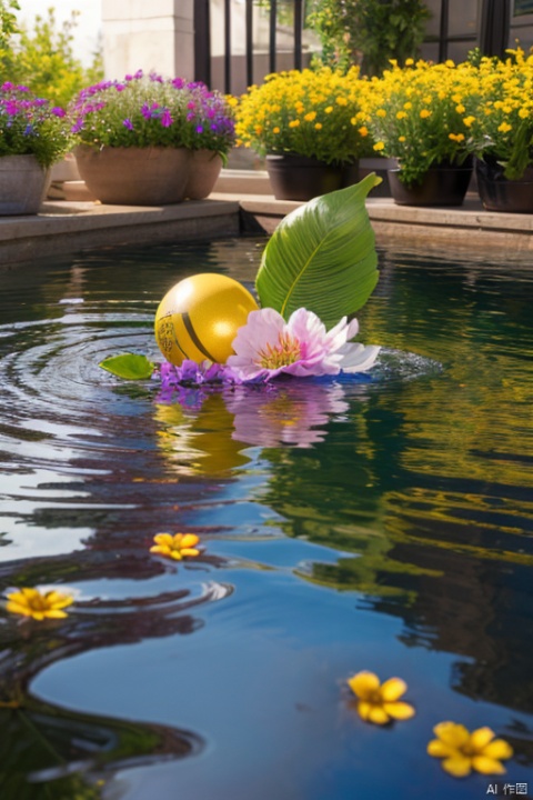  (Masterpiece, best quality, photorealistic, highres, professional photography, :1.4), 
water,flowers,shaneball