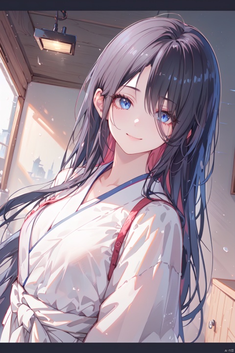 (1girl, black long hair, black eyes, serious smile, wearing white japanese clothes, black hakama), (carry a large japanese sword at her waist), (walking, outdoor, asian old castle), (((perfect anatomy, perfect quality, hyper detailed eyes, masterpiece, hyper ultra detailed, best quality, perfect great quality, 8k wallpaper, cinematic lighting, cinematic angle, dynamic angle))), AddXL, 