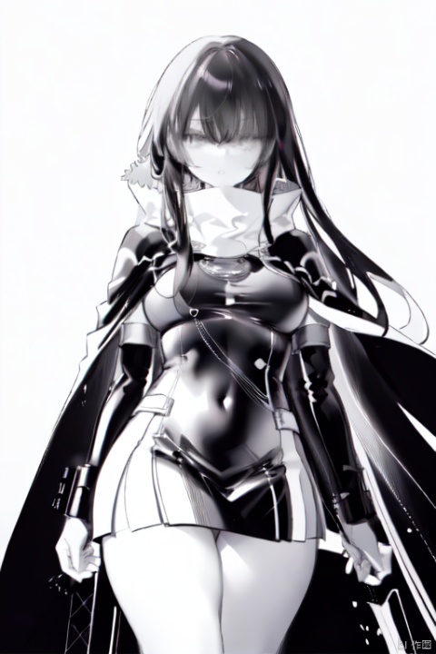 a drawing of a girl with long hair and a cape,clean anime outlines,thick black lineart,thick lineart,clean lineart,perfect lineart,intense line art,extremely fine ink lineart,thick line art,lineart,thick outlines,lineart behance hd,simple lineart,bold lineart,heavy outlines,outline art