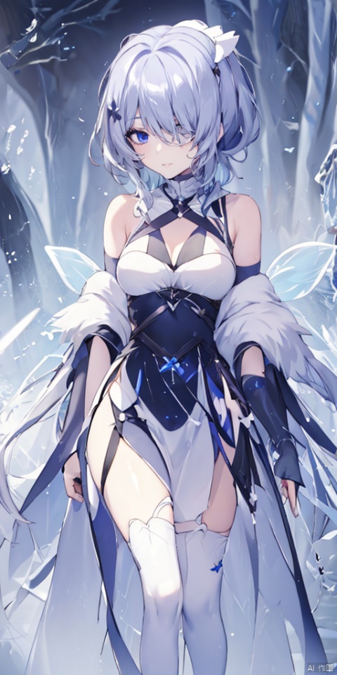  1girl,ice wings, Fairy, crystal,jewels, A desert