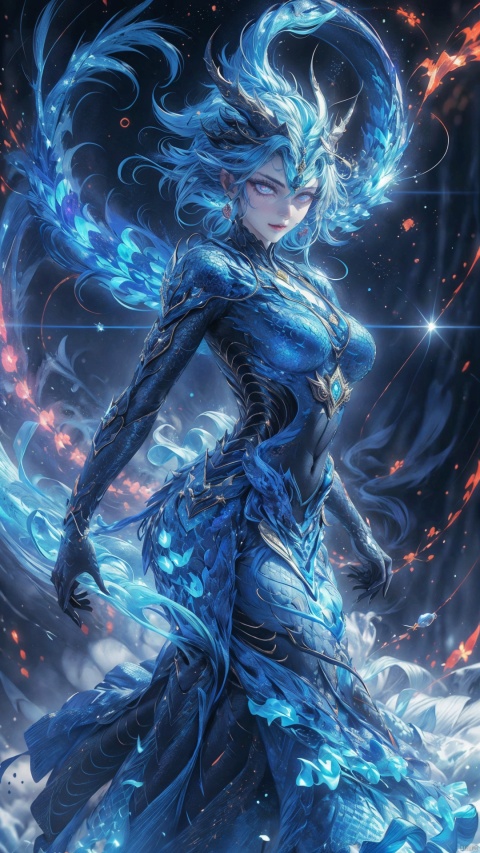  best quality,masterpiece,Gamma Dragon Mother: In the cryptocurrency kingdom, she is gentle and powerful, known for her mysterious powers. Wearing scales that shimmer with the radiance of the universe, with eyes capable of emitting lasers and unique mixed gamma rays, it is the ruler and guardian, and even the leader, guiding the growth and progress of the encryption field with wisdom and power. Her flight is a blessing and inspiration for the future of the kingdom, and its existence has made the entire encrypted world stand firm in the midst of change. (Requires laser and gamma ray eyes), 1 dragon_linkedragon