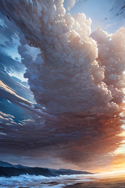  Hyperrealistic art (Ultrarealistic:1.3) a stormy sky with a large cloud in the background, thick swirling tornado, 4k highly detailed digital art, beautiful tornado, marc adamus, tornado twister, tornado, surrealism 8k, 4 k surrealism, dramatic swirling clouds, apocalypse hurricane storm, detailed swirling water tornado, 4k detailed digital art, eye of the storm, a massive tornado approaching,(Provia:1.3) . Extremely high-resolution details, photographic, realism pushed to extreme, fine texture, incredibly lifelike