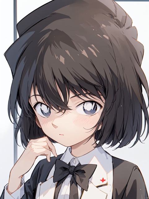 black_top_hat, black_tuxedo, bow_tie, black_slacks, white_shirts_oficial, hold_cane, <lora,more_details,0.5>, black_hair, red_eyes, red_halo, 2_black_wings, beautiful_hair, beautiful_eyes, 1_beautiful_girl, cute_face, beautiful_face, beautiful, best_quality, good_anatomy