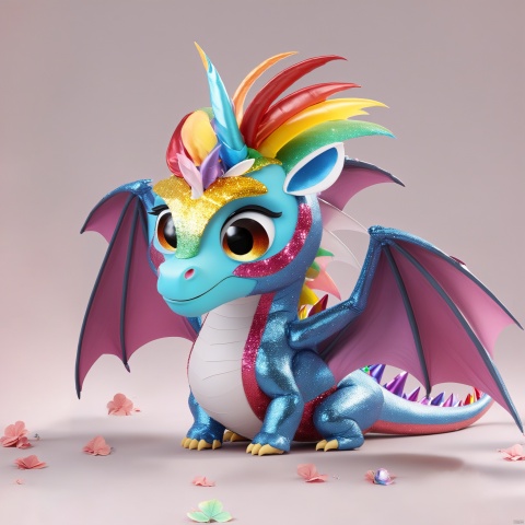 create dragon mixed with unicorn ((best quality))