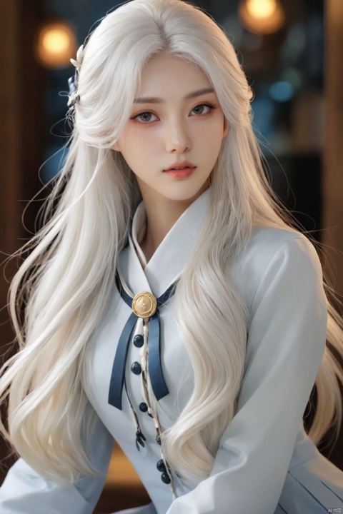  masterpiece, best quality, official art, extremelydetailed cg 8k wallpaper, 
1girl, long hair, white hair,
MEINV,GUOFENG, HUBG_Beauty_Girl