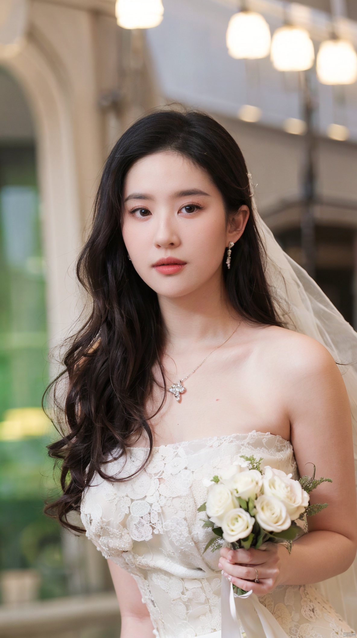  (beautiful, best quality, high quality, masterpiece:1.3)
,solo, solo focus,
huge breasts,Oval face, Water snake waist, big tits,big eye,
(green lace wedding dress:1.39), veil, wedding gloves, holding flowers,Crystal Earring, Crystal Necklace,
(no background),18yo girl, 1girl，Wallpaper,fantasy hanging garden,blue sky,floating sea of flowers,colorful flowers,Crystal Fountain,HD Detail,Wet Watermark,Ultra Detail,Cinematic,Hyper Realism,Soft Light,Deep Field Focus Bokeh,Ray Tracing,Diffuse extra fine glass reflections and Hyper Realism