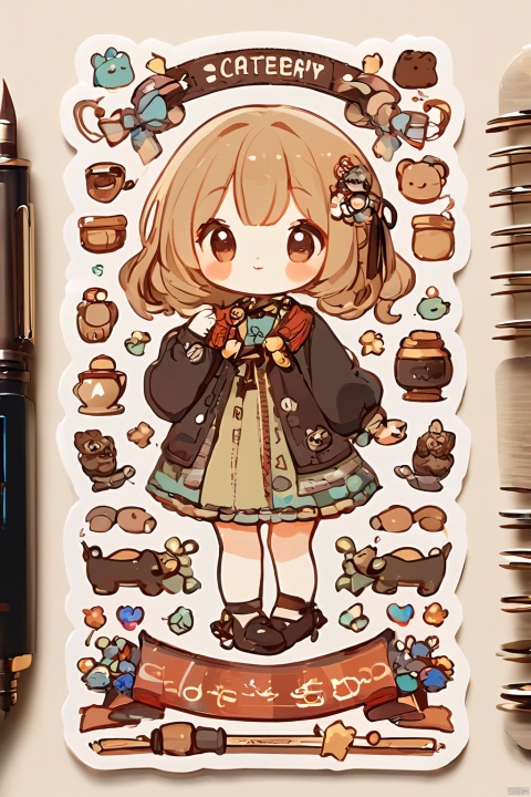  1girl,loli,cute,stickers,masterpiece,best quality,very aesthetic,extremely detailed