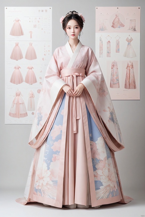  Lolita dress,object,dress focus,(no humans:1.4),product Design,dynamic graphic art,professional simbol design4k,like photos,product map,white background,ultra high res,pink tone color,lovely pattern, arien_hanfu