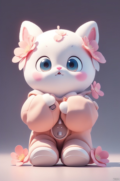  A cute and technological IP with face and babies and 🌸 asthetheme
,3dstely，8k，最好品质