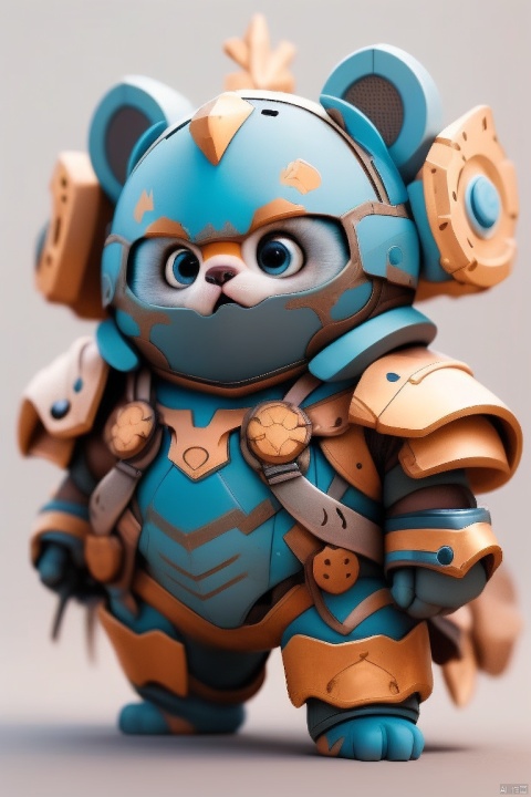  A cute and technological IP with Armor and Weapons and face and babies as the theme
, 3d stely