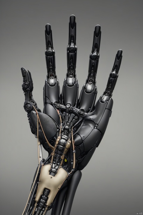  A robot hand, bionic human bone.